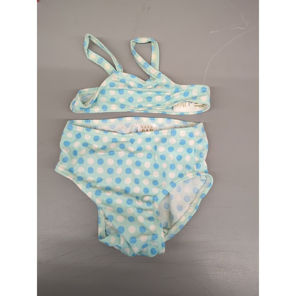 Gap Blue, White‎ Polka Dot Bikini 3 To 6 Months